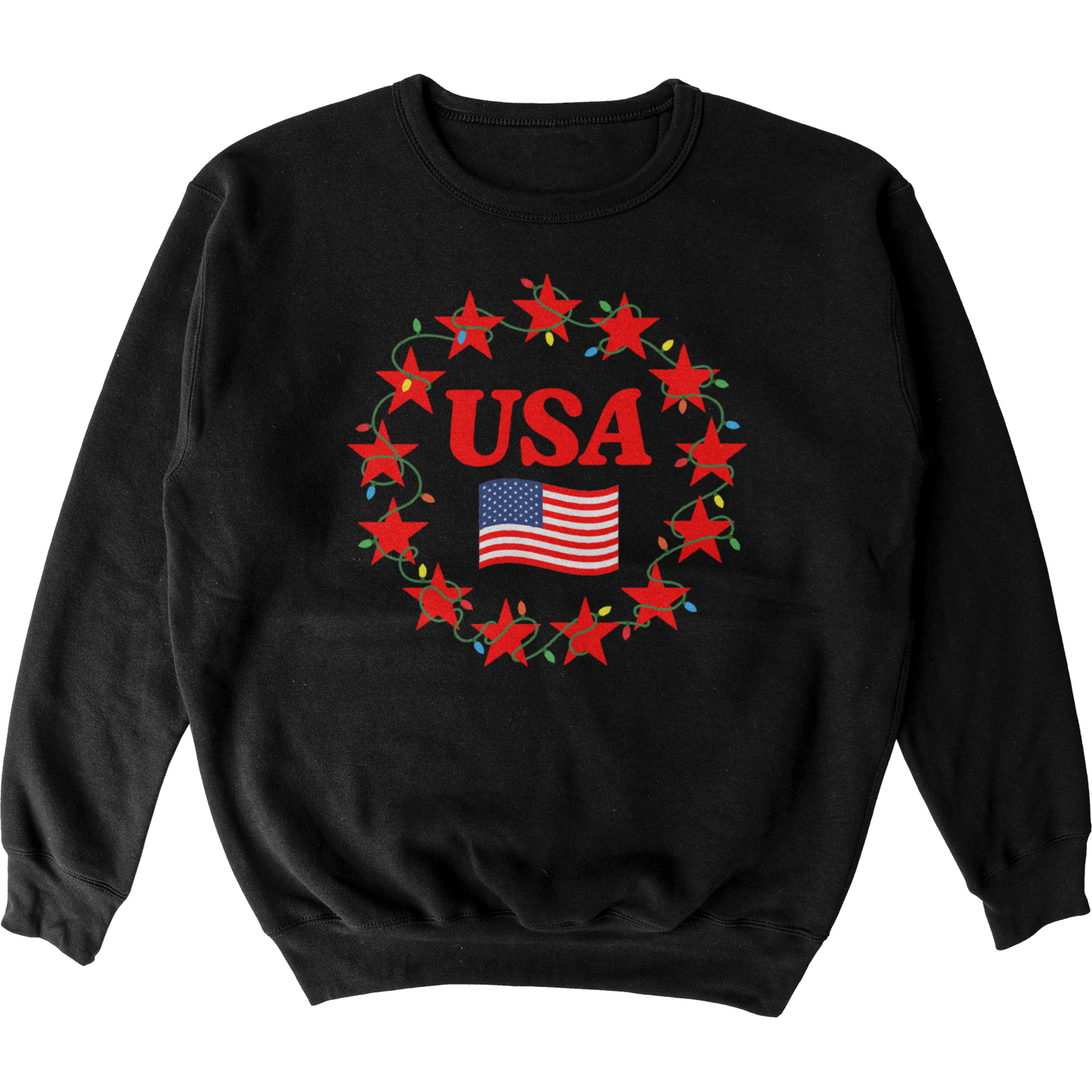 USA Star Wreath Crewneck