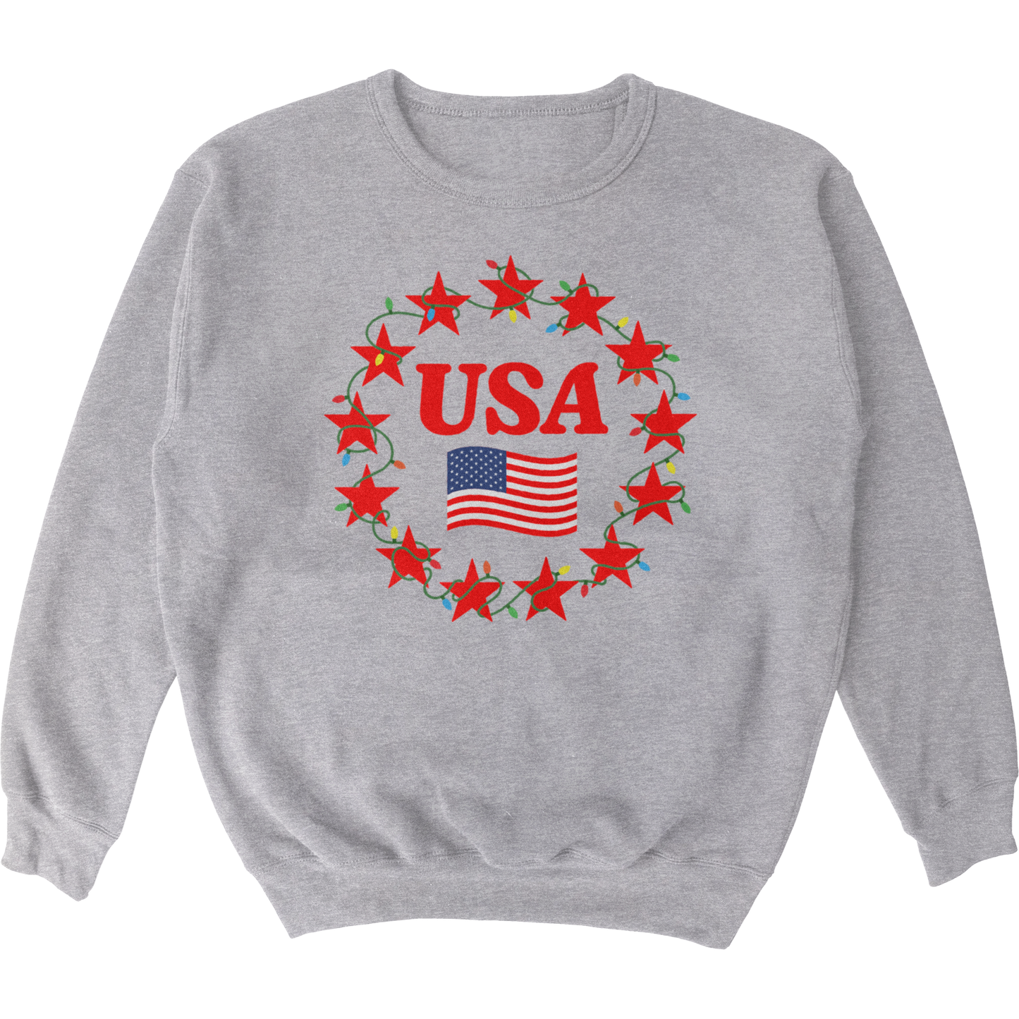 USA Star Wreath Crewneck