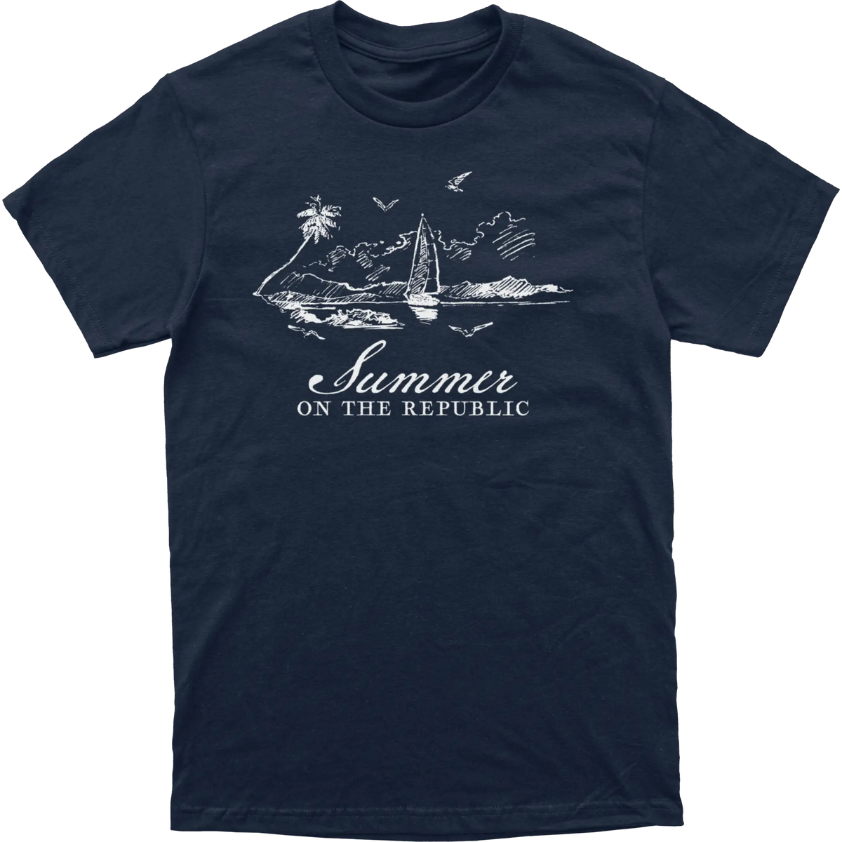 Summer on the Republic Navy Tee